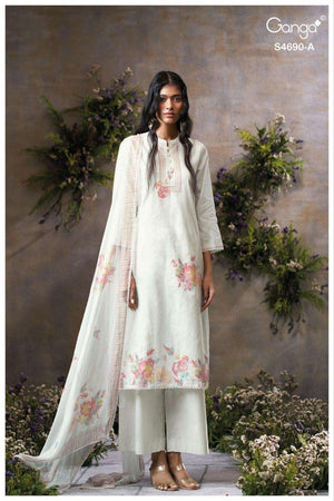 Ganga Ahaana 4690 Dress Material - Amrah Wholesale