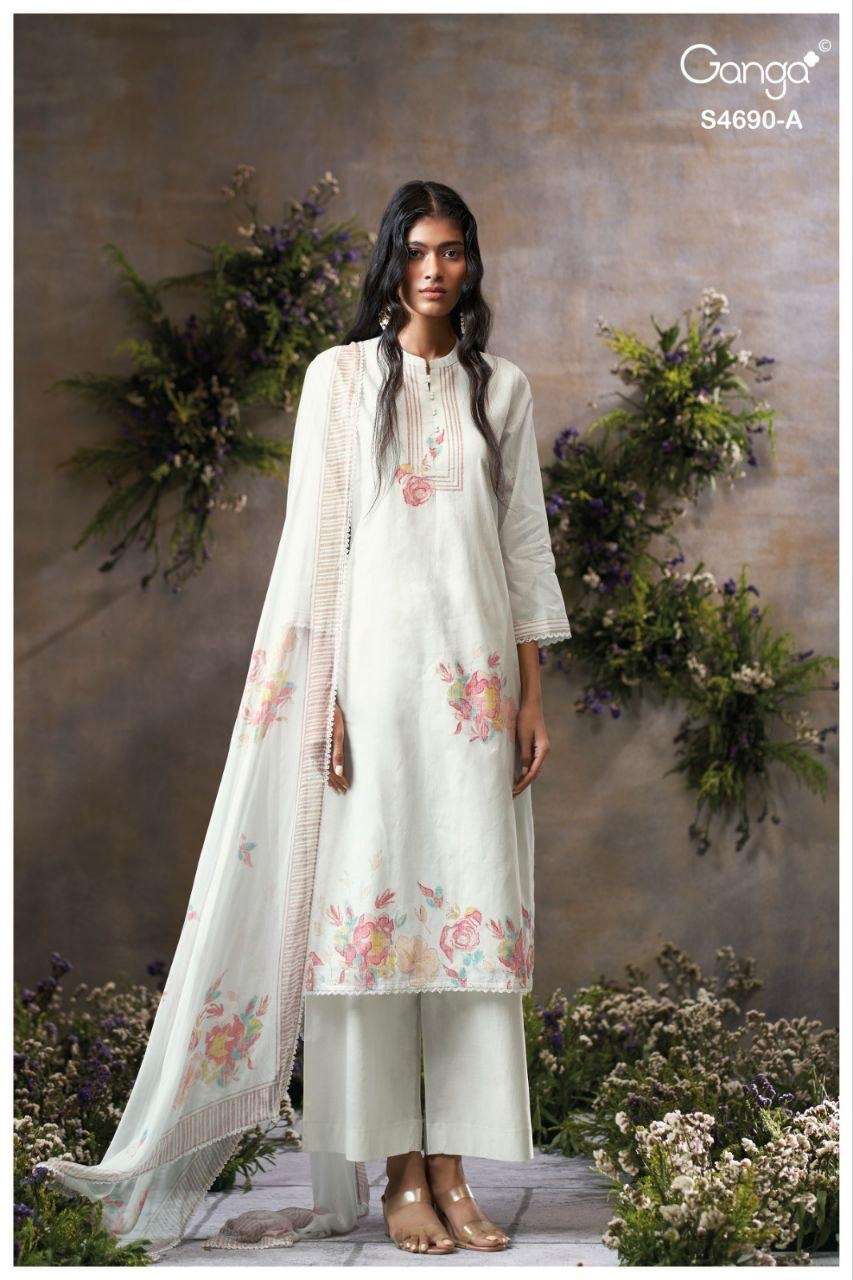Ganga Ahaana 4690 Dress Material - Amrah Wholesale