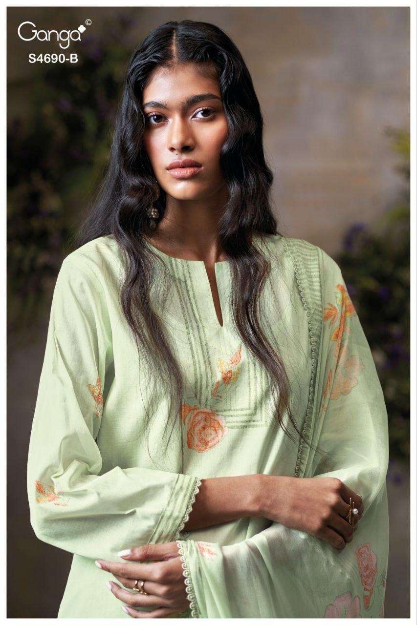 Ganga Ahaana 4690 Dress Material - Amrah Wholesale