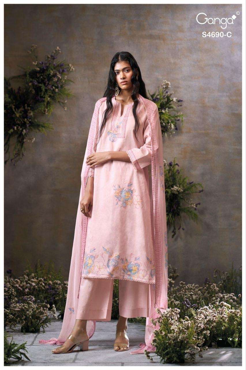 Ganga Ahaana 4690 Dress Material - Amrah Wholesale