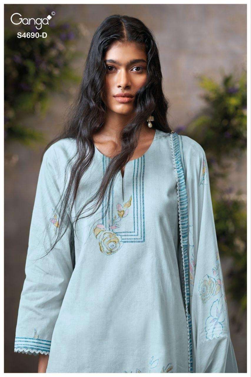 Ganga Ahaana 4690 Dress Material - Amrah Wholesale