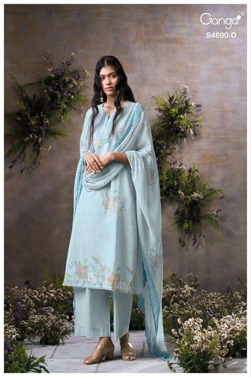 Ganga Ahaana 4690 Dress Material - Amrah Wholesale