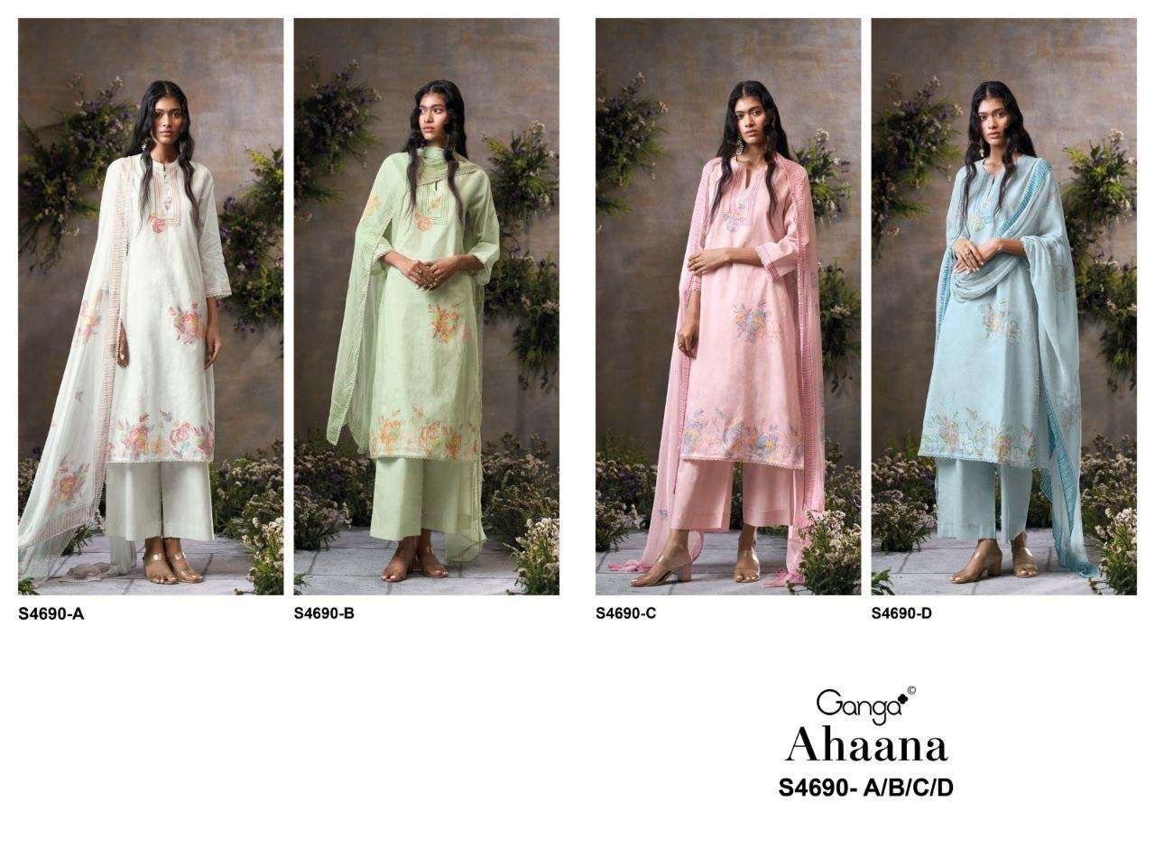 Ganga Ahaana 4690 Dress Material - Amrah Wholesale