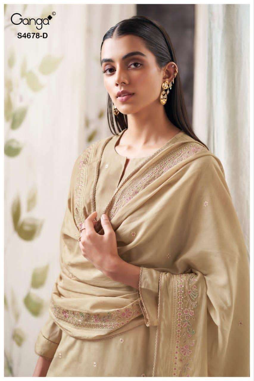 Ganga Fashion Ahalya 4678 Mul Dress Material