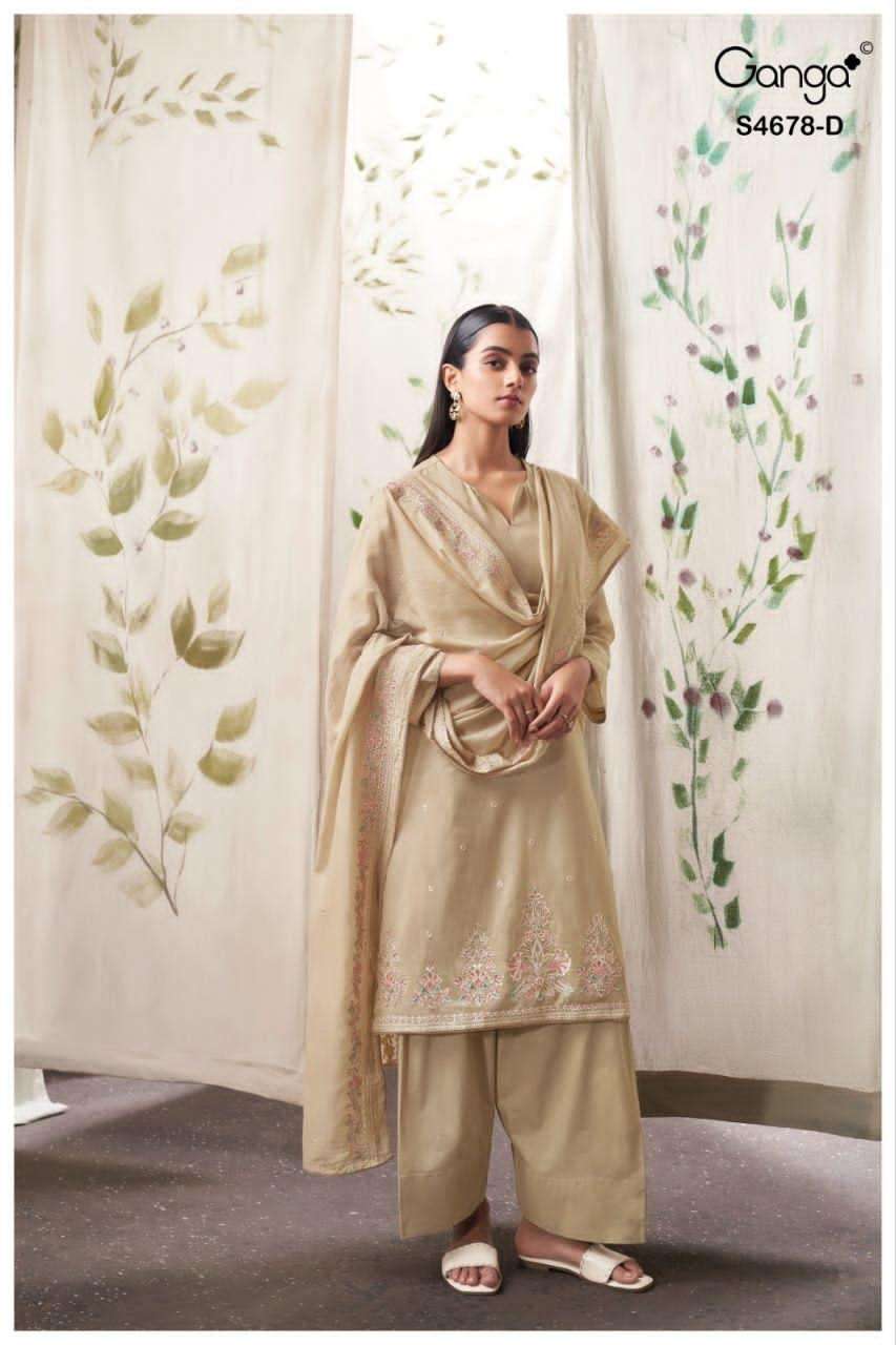Ganga Fashion Ahalya 4678 Mul Dress Material