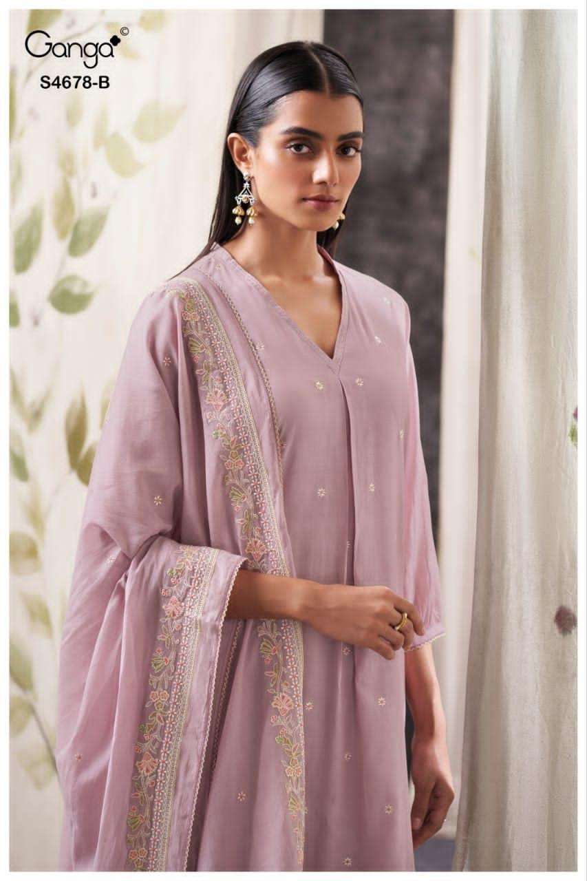 Ganga Fashion Ahalya 4678 Mul Dress Material