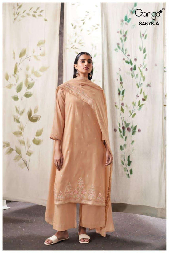 Ganga Fashion Ahalya 4678 Mul Dress Material