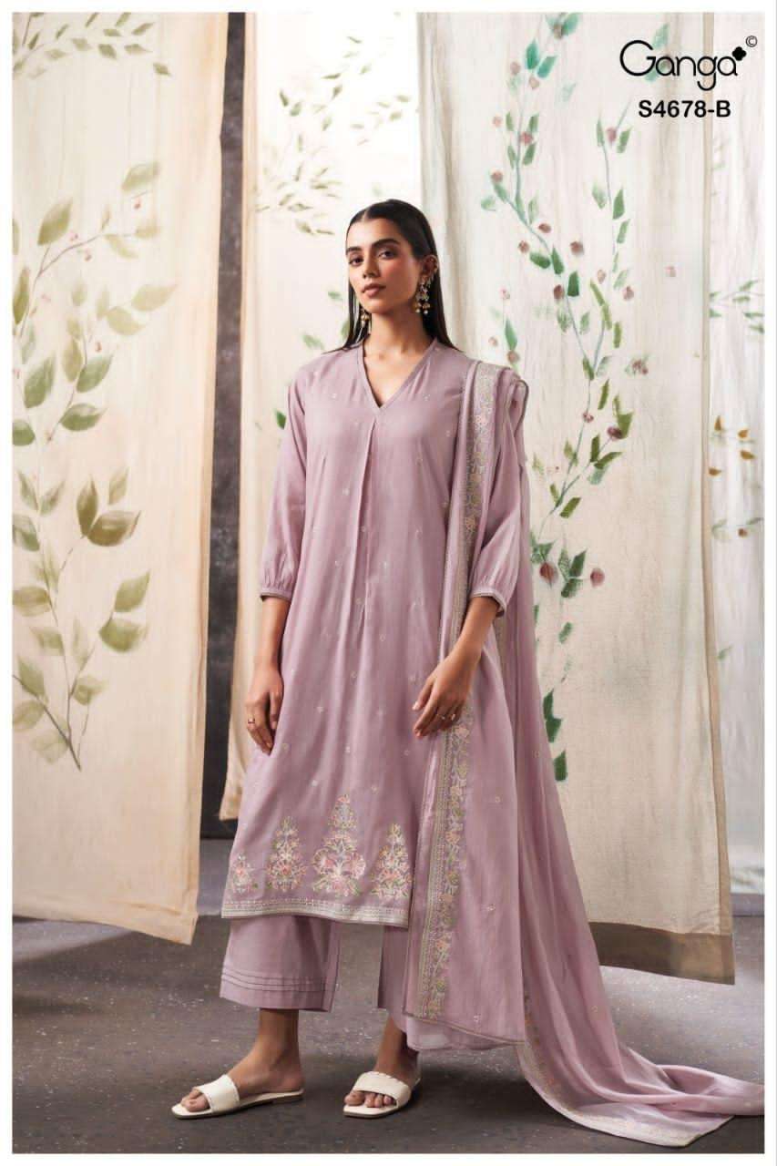 Ganga Fashion Ahalya 4678 Mul Dress Material