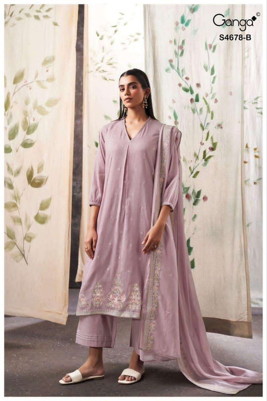Ganga Fashion Ahalya 4678 Mul Dress Material