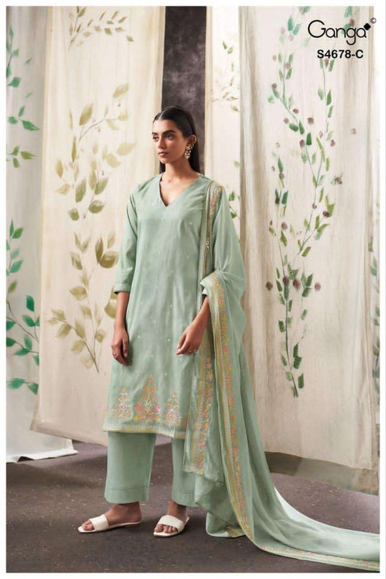 Ganga Fashion Ahalya 4678 Mul Dress Material