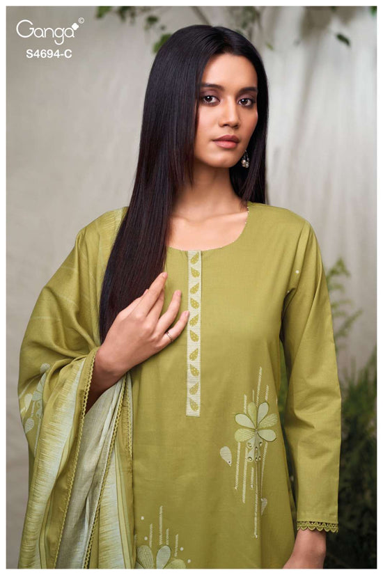 Ganga Fashion Aiyanae 4694 Premium Cotton Dress Material
