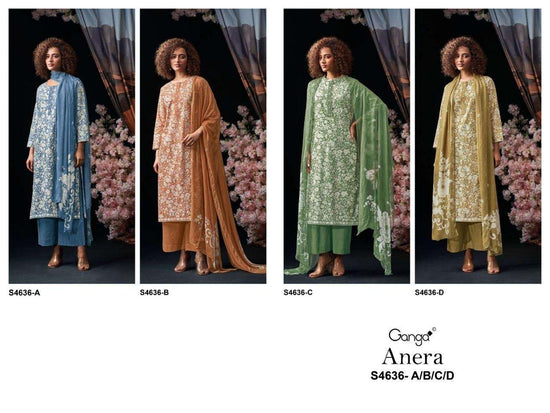 Ganga Fashion Anera 4636 Cotton Dress Material - Amrah Wholesale