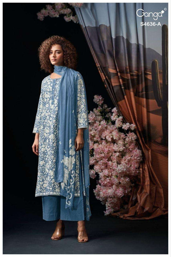 Ganga Fashion Anera 4636 Cotton Dress Material - Amrah Wholesale