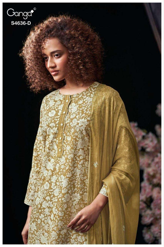 Ganga Fashion Anera 4636 Cotton Dress Material - Amrah Wholesale