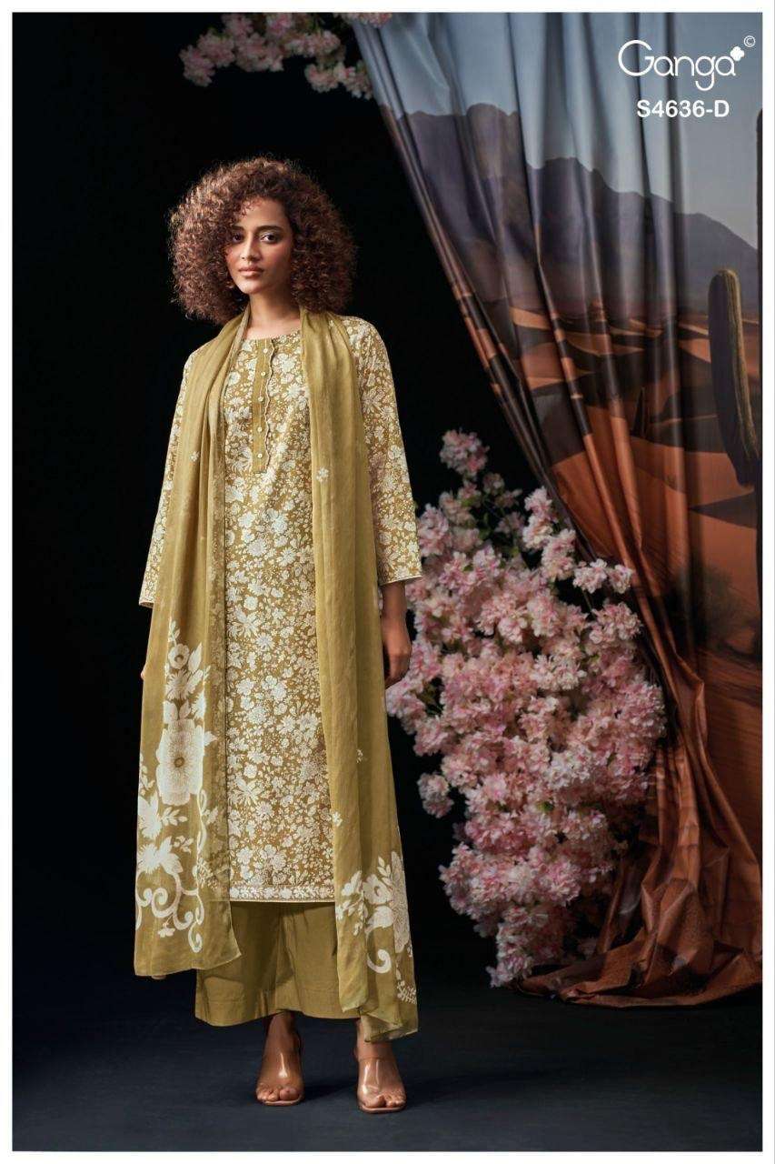 Ganga Fashion Anera 4636 Cotton Dress Material - Amrah Wholesale