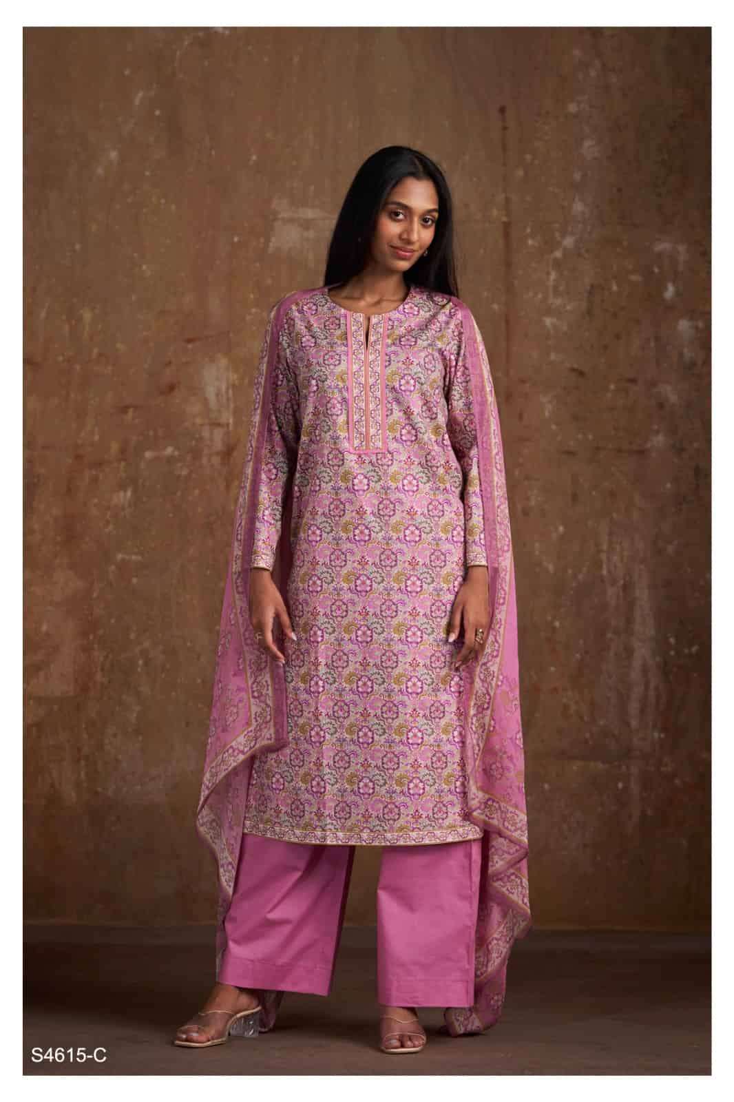 Ganga Apeksha 4615 Dress Material Wholesale Catalogue - Amrah Wholesale