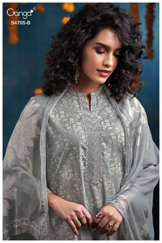 Ganga Fashion Athena 4705 Cotton Dress Material - Amrah Wholesale