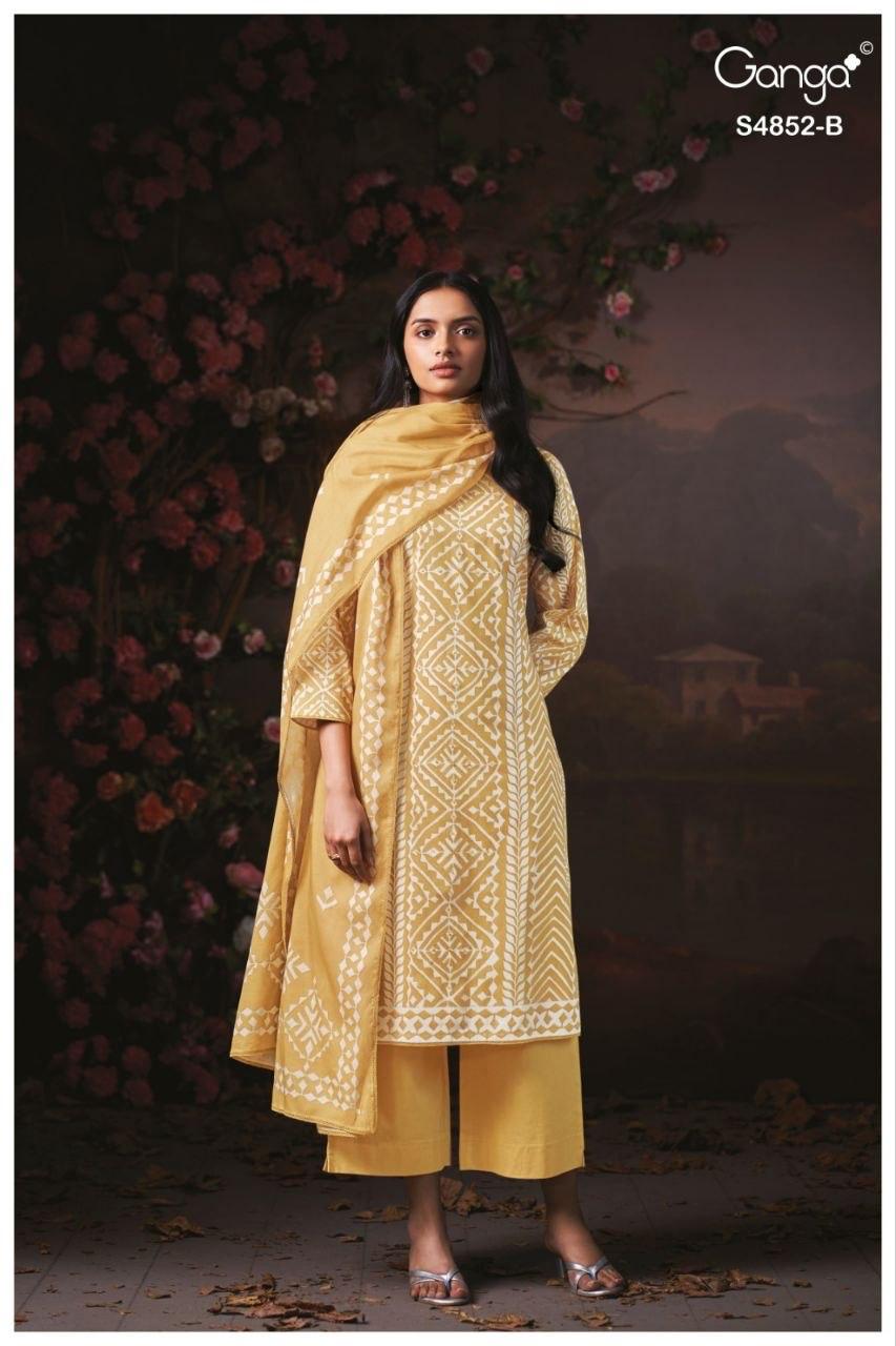 Ganga Avensa 4852 Cotton Printed Dress Material - Amrah Wholesale