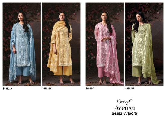 Ganga Avensa 4852 Cotton Printed Dress Material - Amrah Wholesale
