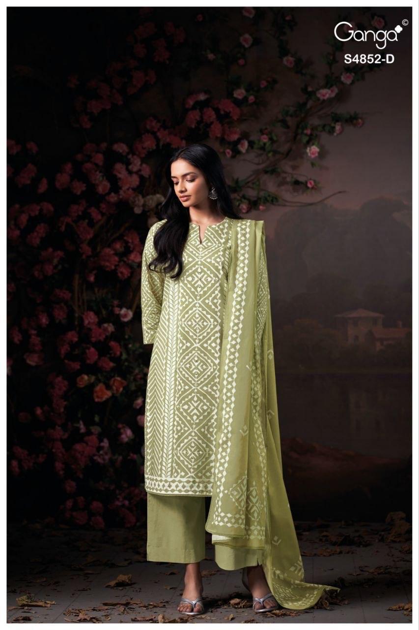 Ganga Avensa 4852 Cotton Printed Dress Material - Amrah Wholesale