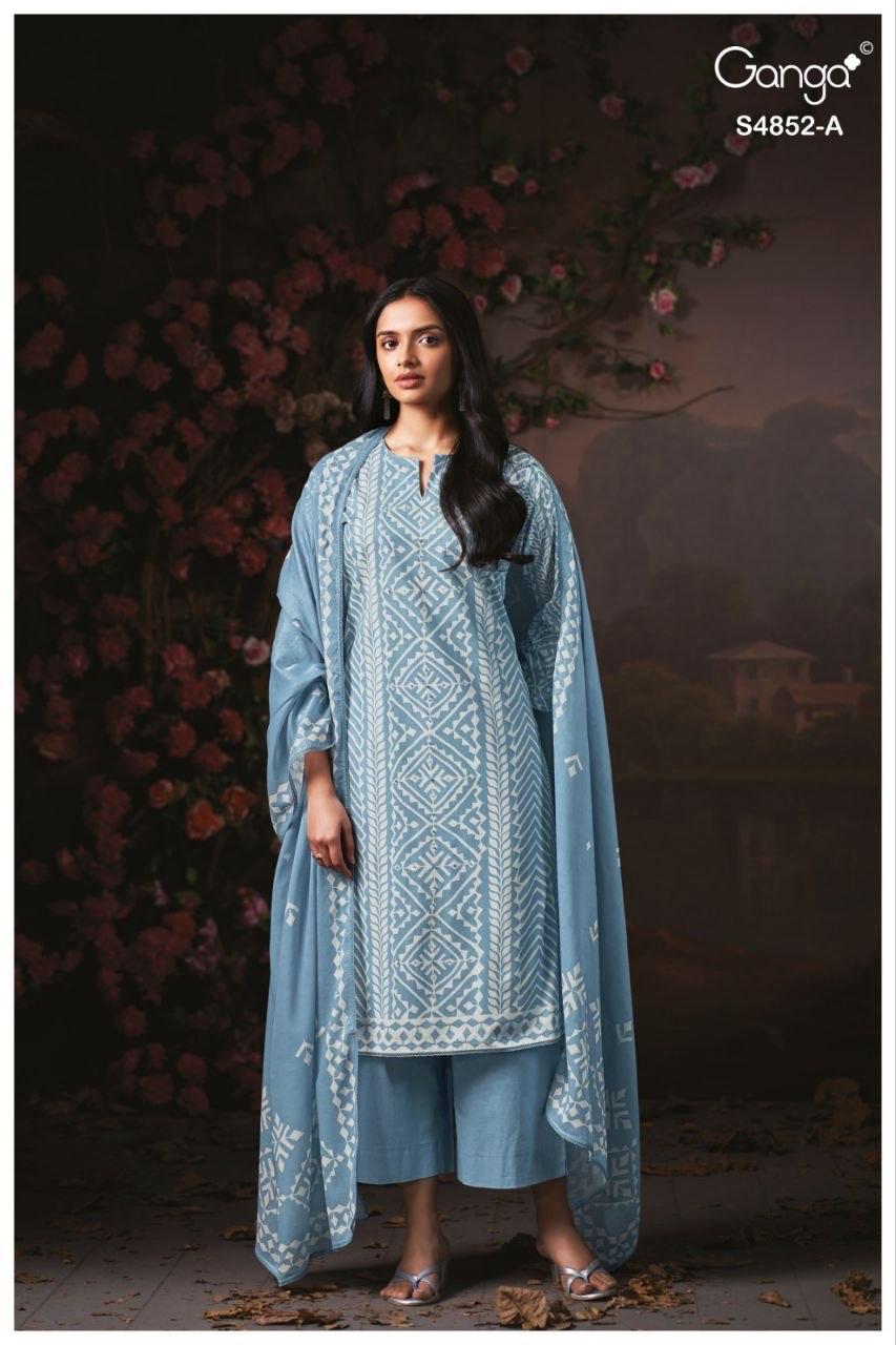 Ganga Avensa 4852 Cotton Printed Dress Material - Amrah Wholesale