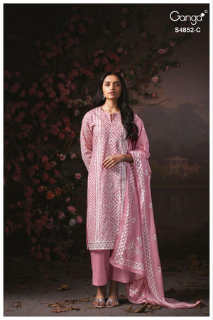 Ganga Avensa 4852 Cotton Printed Dress Material - Amrah Wholesale