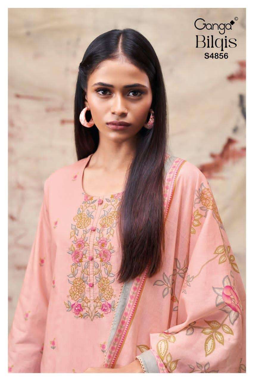 Ganga Fashion Bilqis 4856 Premium Cotton Dress Material