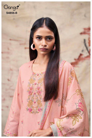 Ganga Fashion Bilqis 4856 Premium Cotton Dress Material