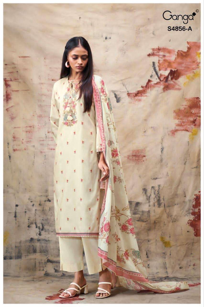 Ganga Fashion Bilqis 4856 Premium Cotton Dress Material
