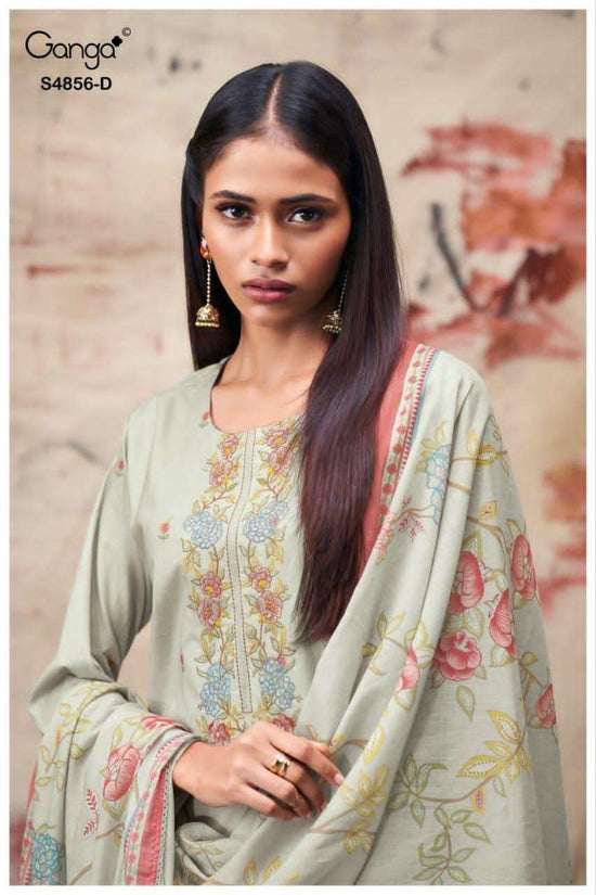 Ganga Fashion Bilqis 4856 Premium Cotton Dress Material