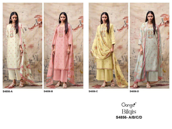 Ganga Fashion Bilqis 4856 Premium Cotton Dress Material