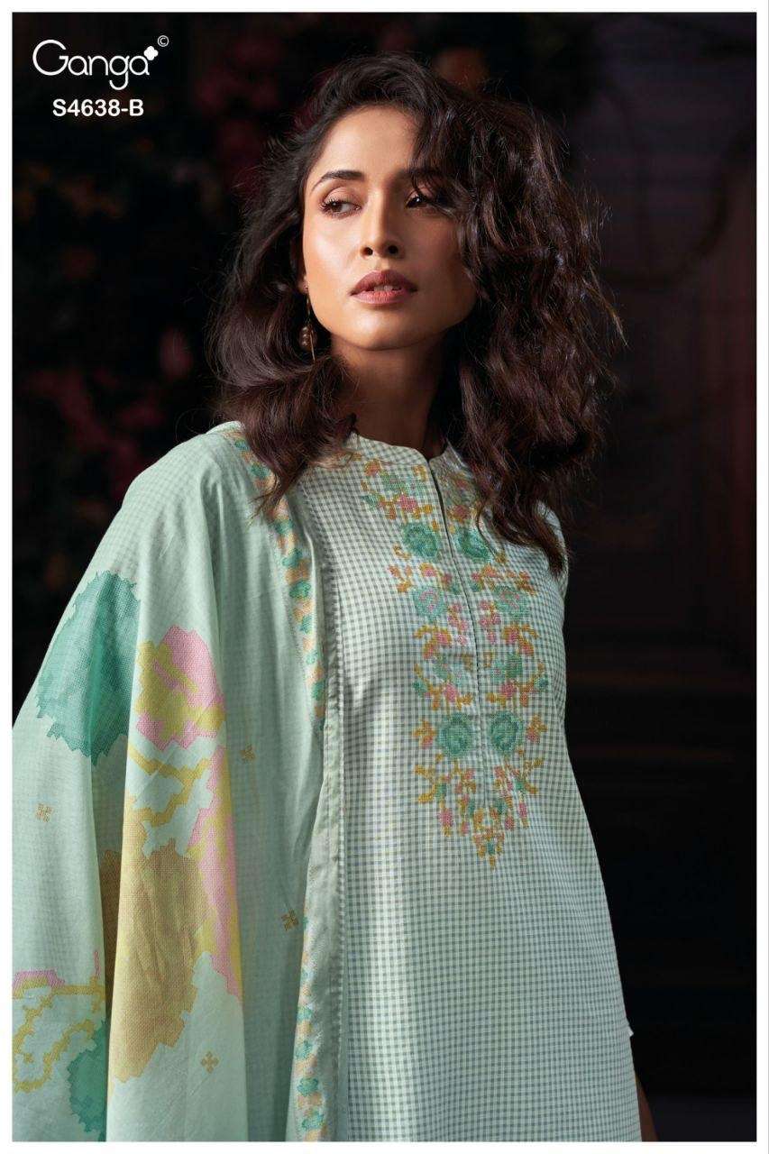 Ganga Fashion Binaara 4638 Cotton Dress Material - Amrah Wholesale