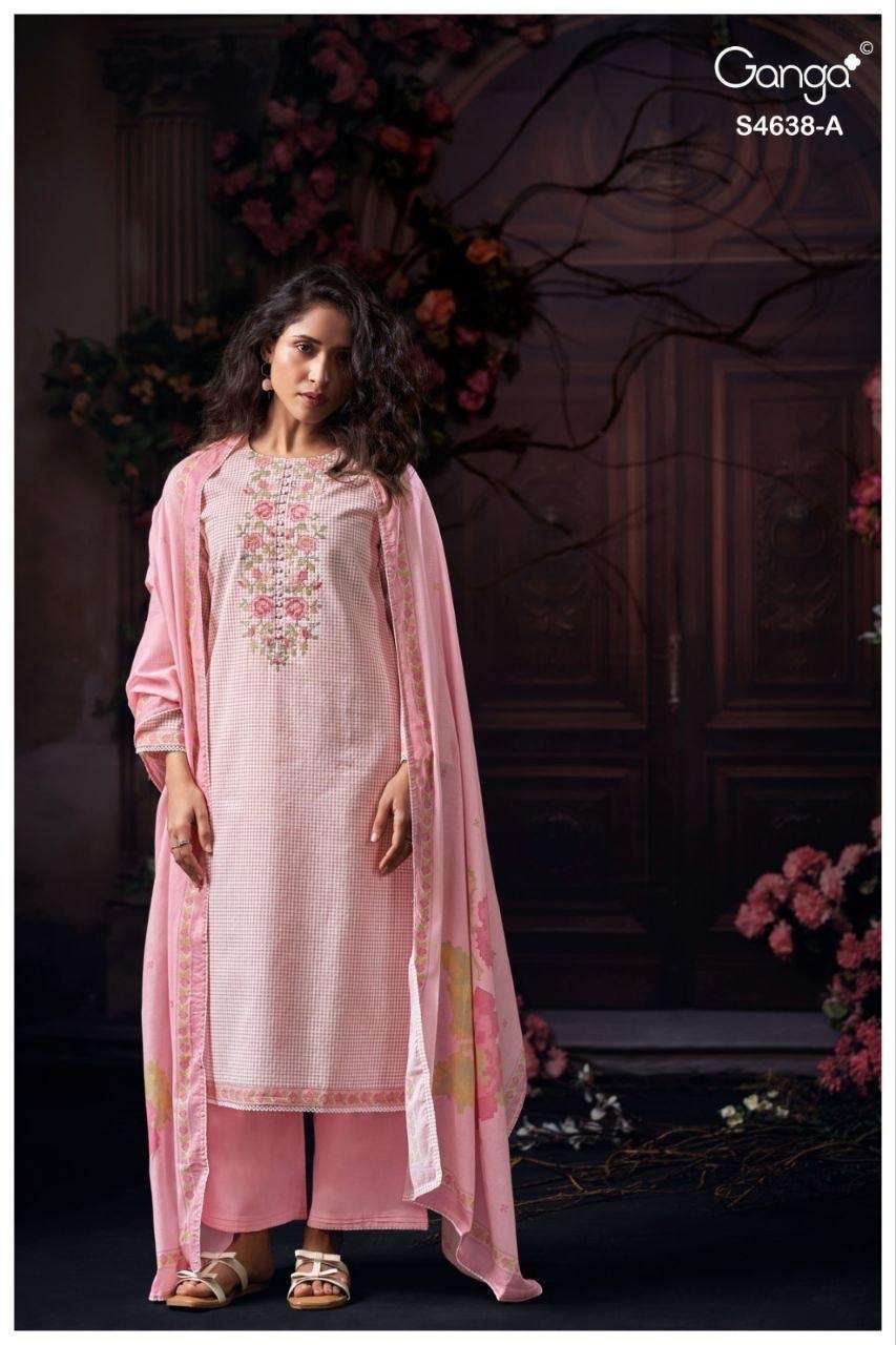 Ganga Fashion Binaara 4638 Cotton Dress Material - Amrah Wholesale