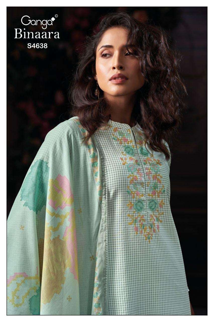 Ganga Fashion Binaara 4638 Cotton Dress Material - Amrah Wholesale