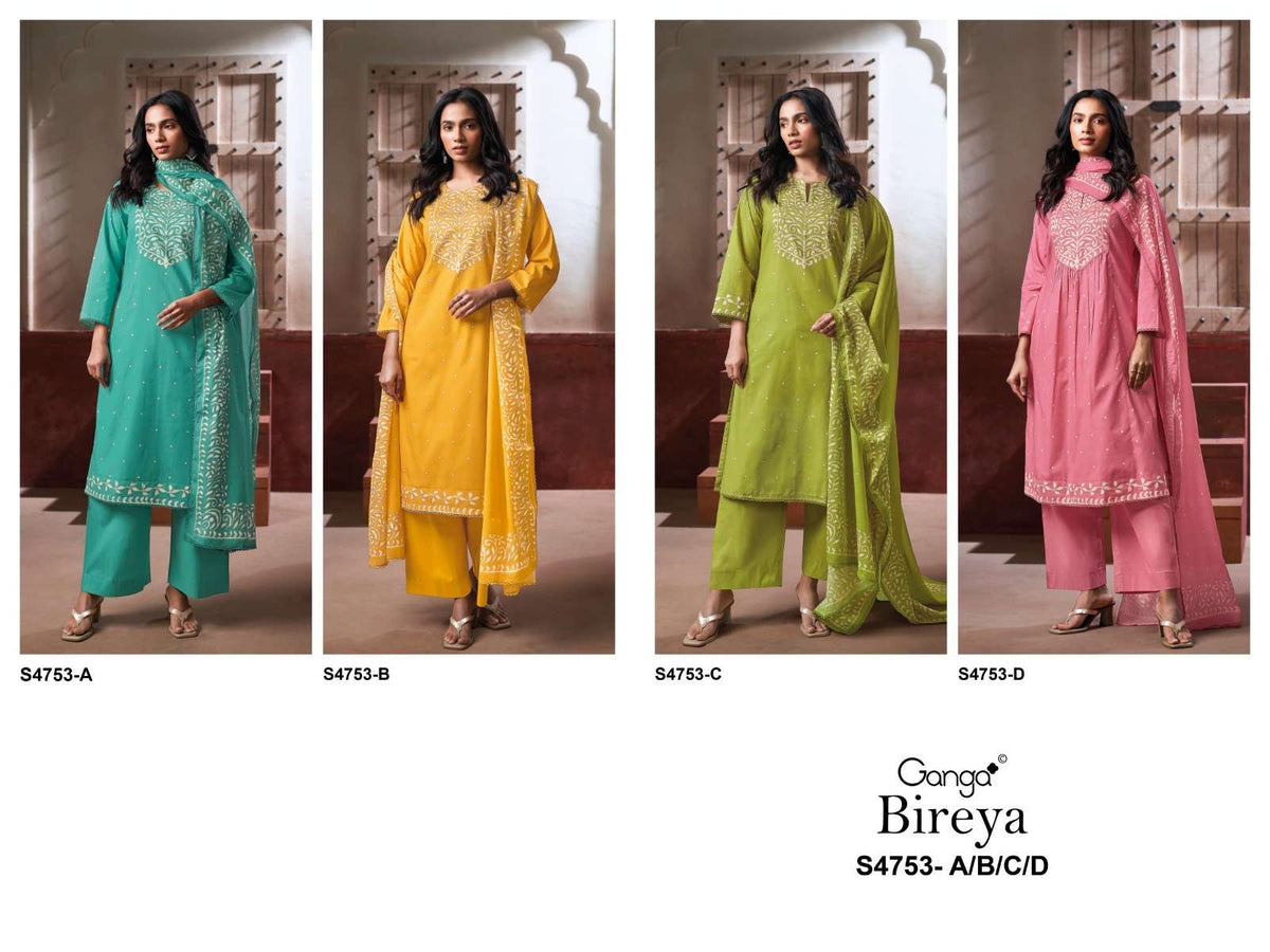 Ganga Fashion Bireya 4753 Dress Material - Amrah Wholesale