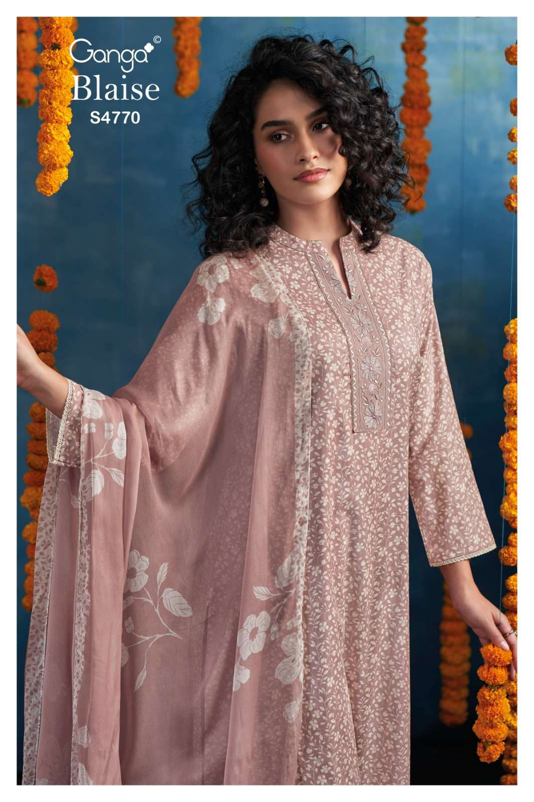 Ganga Blaise 4770 Dress Material Wholesale Catalogue - Amrah Wholesale
