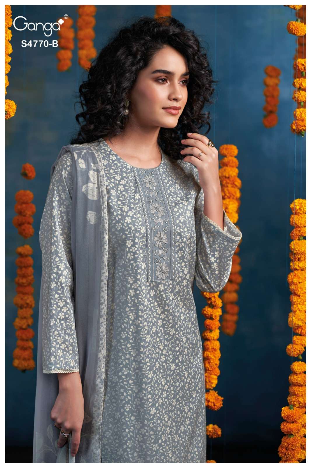 Ganga Blaise 4770 Dress Material Wholesale Catalogue - Amrah Wholesale