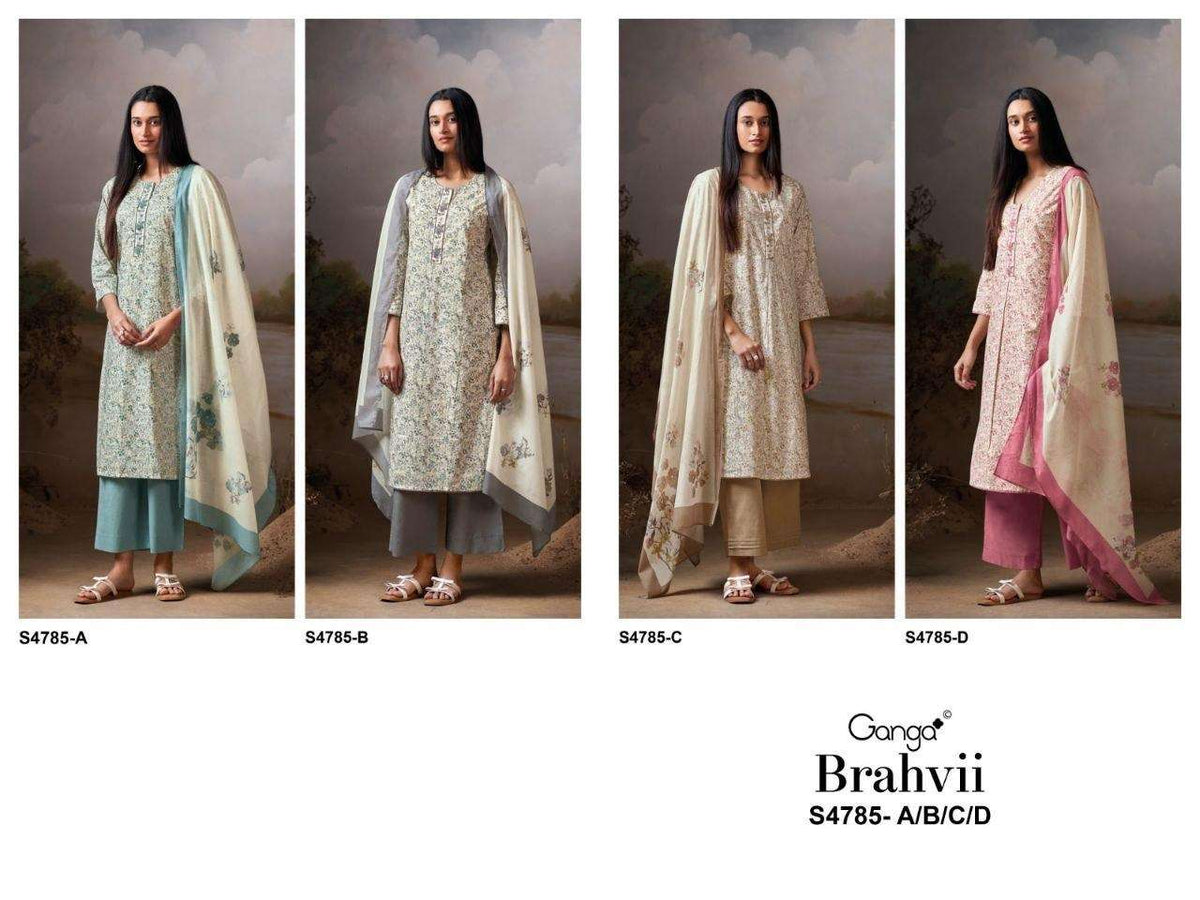 Ganga Fashion Brahvii 4785 Cotton Dress Material