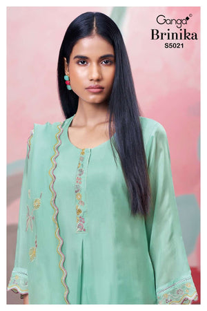 Ganga Brinika 5021 Premium Bemberg Silk Dress Material