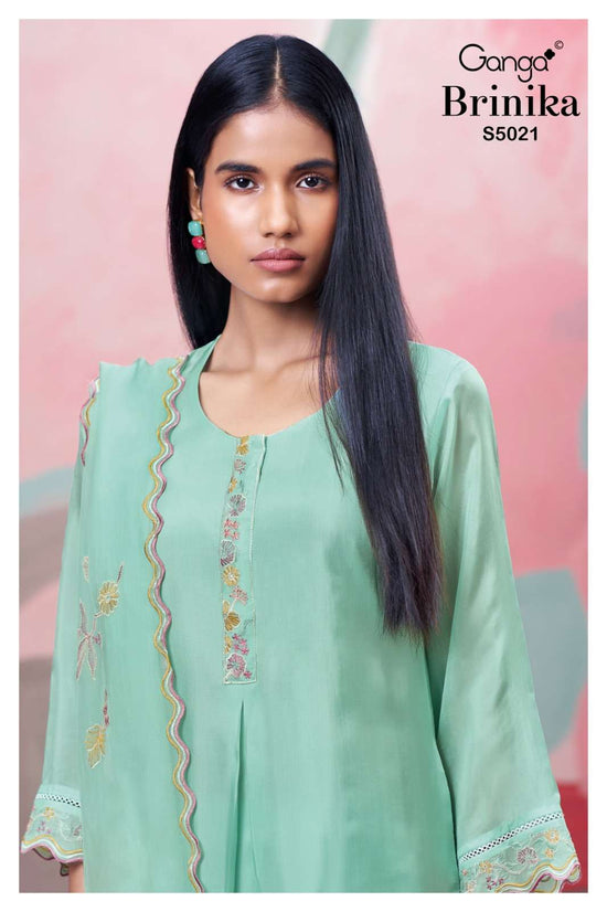 Ganga Brinika 5021 Premium Bemberg Silk Dress Material