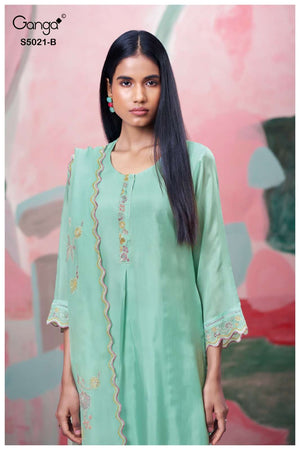 Ganga Brinika 5021 Premium Bemberg Silk Dress Material