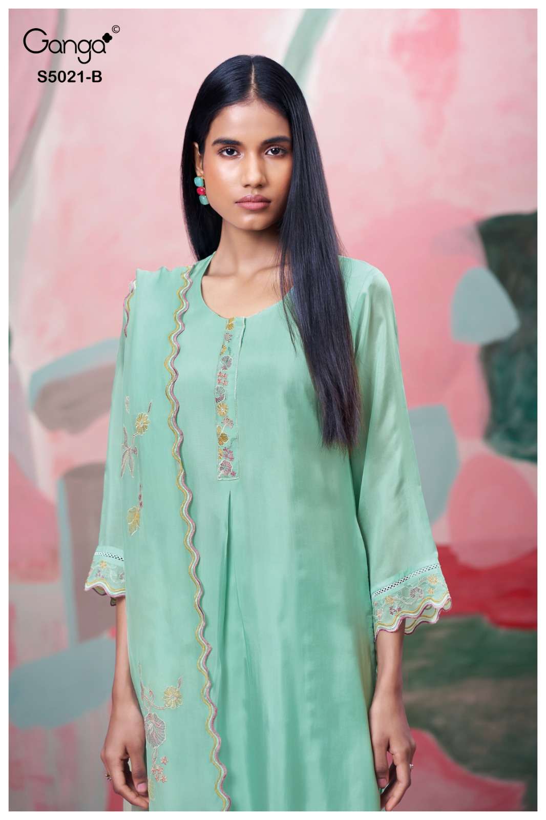 Ganga Brinika 5021 Premium Bemberg Silk Dress Material