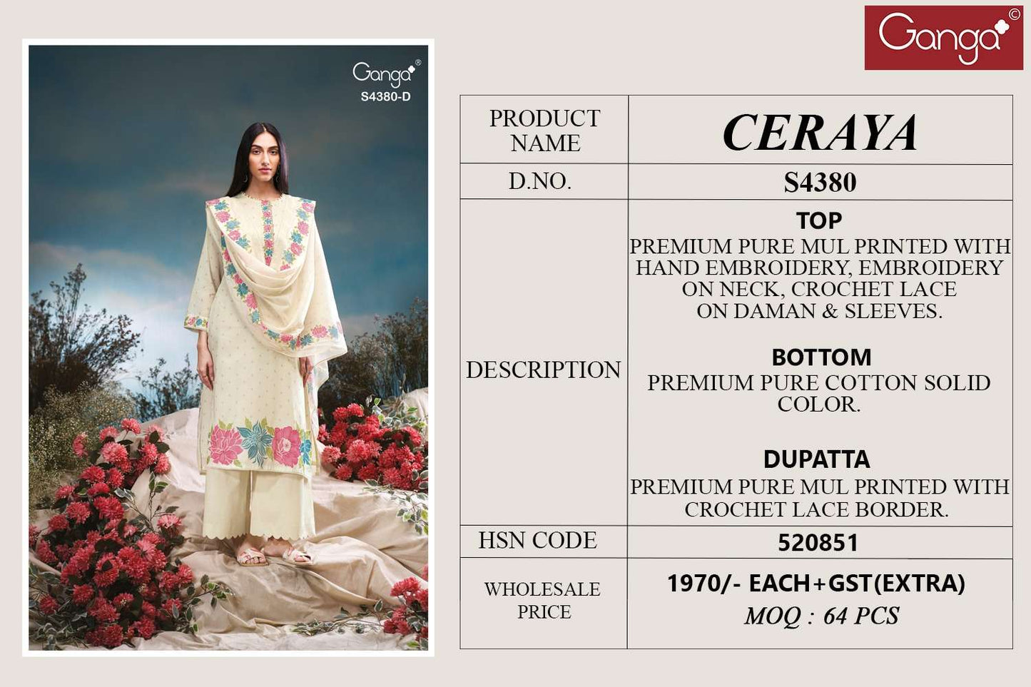 Ganga Fashion Ceraya 4380