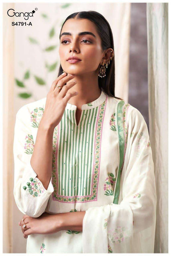 Ganga Fashion Claren 4791 Organdy Dress Material - Amrah Wholesale