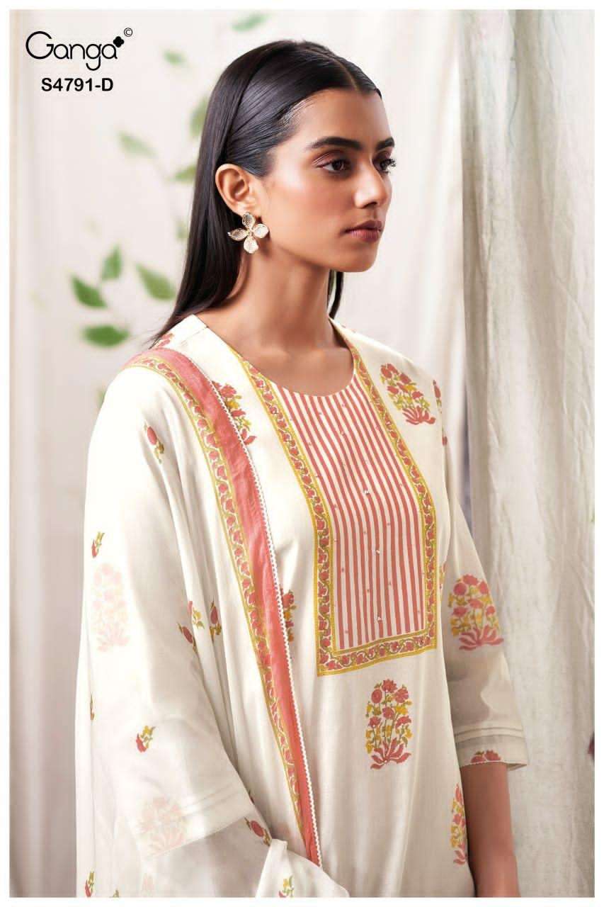 Ganga Fashion Claren 4791 Organdy Dress Material - Amrah Wholesale