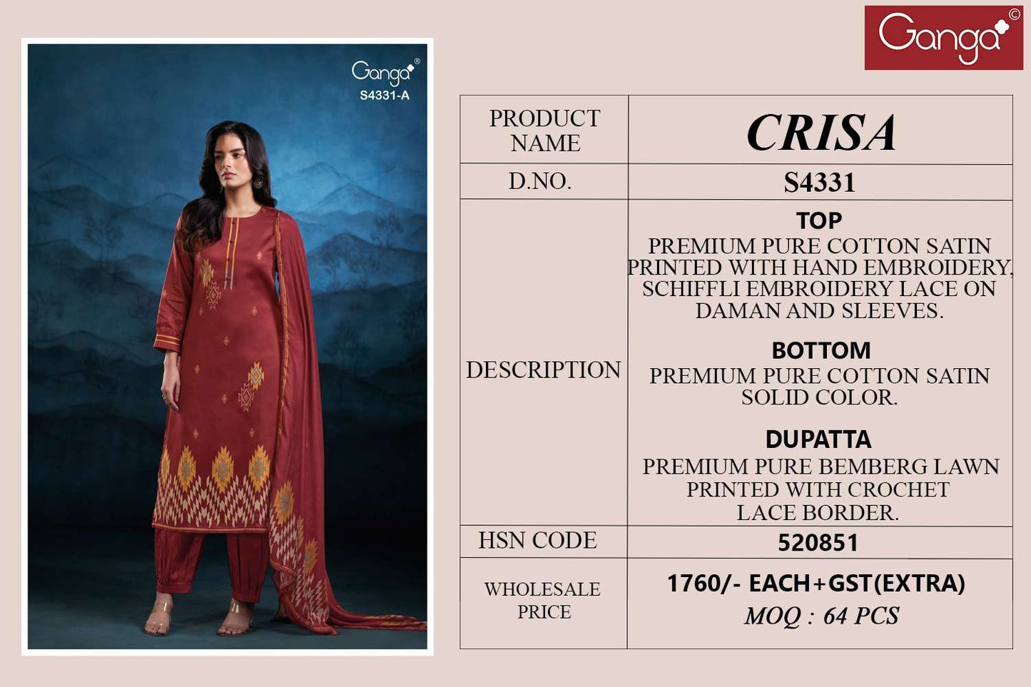 Ganga Fashion Crisa 4331
