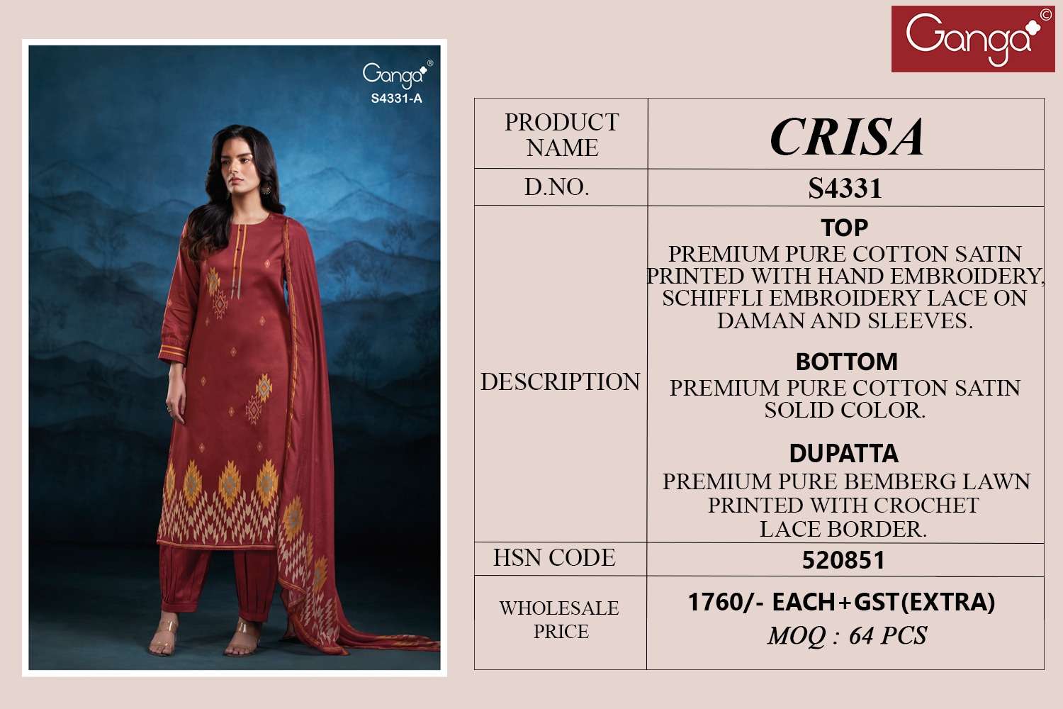 Ganga Fashion Crisa 4331