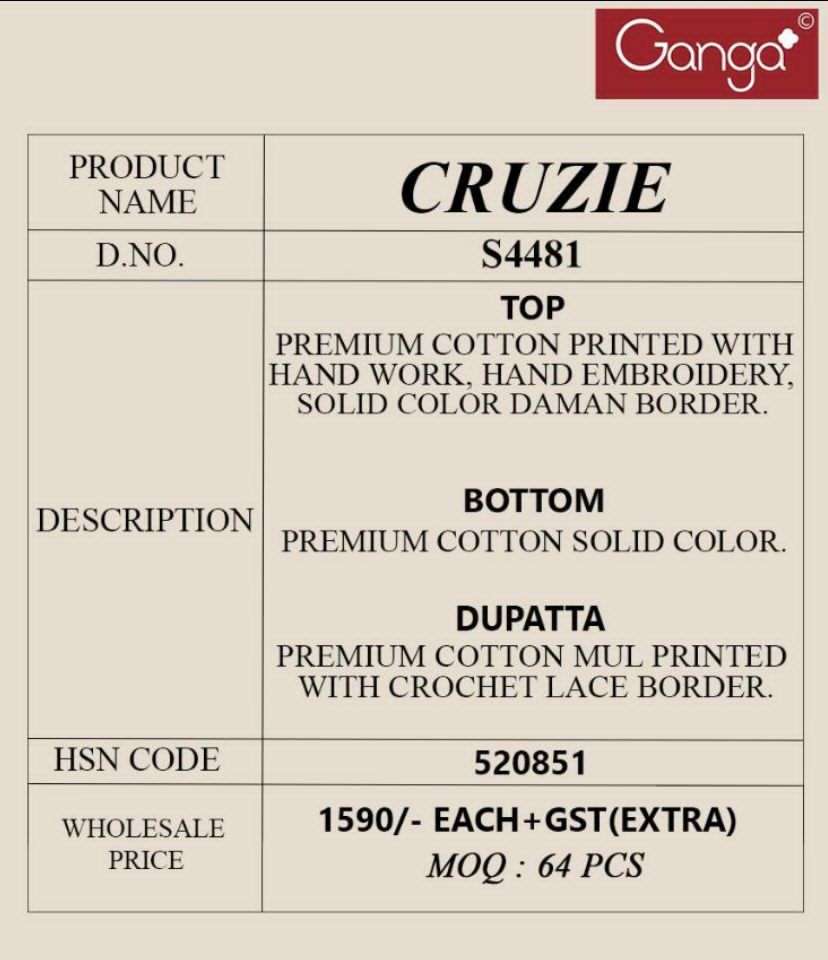 Ganga Cruzie 4481 - Amrah Wholesale