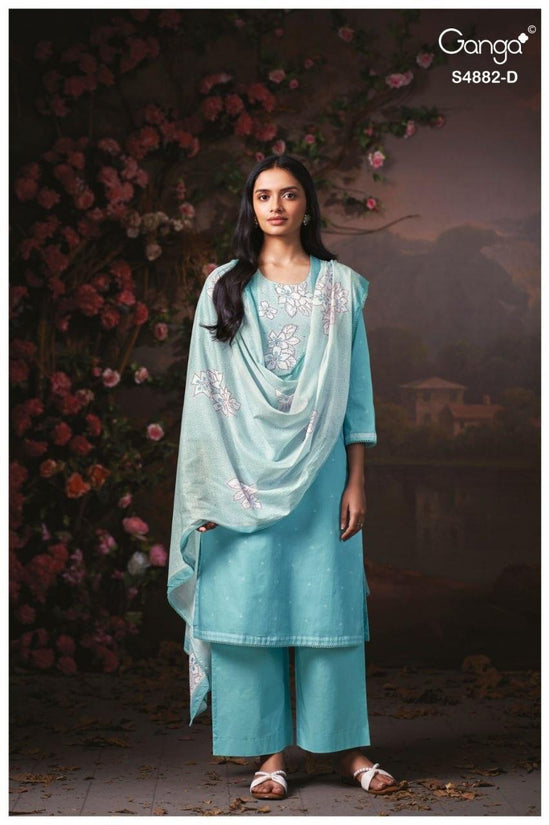 Ganga Cryska 4882 Cotton Digital Print Dress Material - Amrah Wholesale