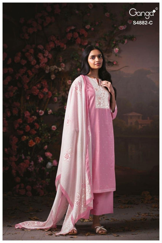 Ganga Cryska 4882 Cotton Digital Print Dress Material - Amrah Wholesale